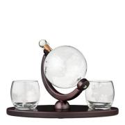 Viski - Globe karaffel og whiskyglass i krystall 3 deler 95/36 cl