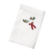 Langkilde & Søn - Juleserviett med mørkerød sløyfe 50x50 cm