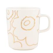 Marimekko - Piirto Unikko krus 25 cl hvit/gull