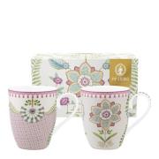 Pip Studio - Lily & Lotus krus stor 36,5 cl 2 stk off-white