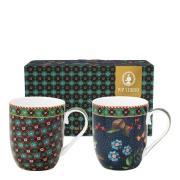 Pip Studio - Berry Blues krus liten 20 cl 2 stk blå