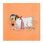 MoominArabia - Mummi serviett 33x33 cm 20 stk Mummimamma oransje