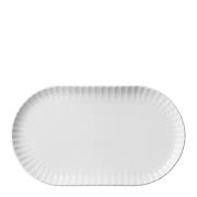 Georg Jensen - Bernadotte coupe serveringsfat 38x23 cm hvit