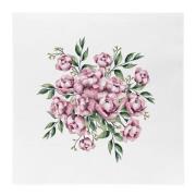 Sögne Home - Serviett lunch Blomsterbukett 33 cm hvit