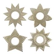 House Doctor - Ring stearinlysringer 4 stk antikk champagnesølv