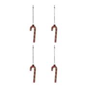 House Doctor - Stick julepynt 4 stk dempet rød