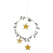 House Doctor - Star Ring julepynt 15 cm svart messing