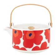 Marimekko - Oiva Unikko tekanne 70 cl hvit/rød/blå