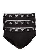 Cr7 Main Basic, Brief, 3-Pack Underbukser Y-frontunderbukser Black CR7