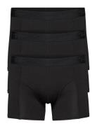 Men's Bamboo Boxer 3-P Boksershorts Black TOPECO