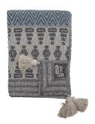 Plaid, Blå, Genanvendt Bomuld Home Textiles Cushions & Blankets Blanke...