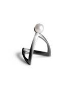 Pearl V Ring Ring Smykker Silver Jane Koenig