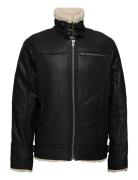 Axel Classic Pile Suede Jacket Skinnjakke Skinnjakke Black Jofama