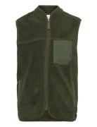 Kayson Teddy Vest Vest Khaki Green Kronstadt