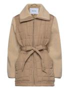 Msgena Padded Jacket Fôret Jakke Beige Minus