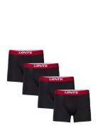 Levis Men Solid Basic Boxer Brief Org Co 4P Ecom Boksershorts Black Le...