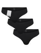 Pcnamee Thong 3-Pack Noos Stringtruse Undertøy Black Pieces