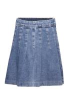 Skirt Hedda Pleated Denim Kjole Skjørt Blue Lindex