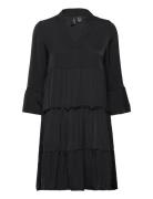 Vmkatrine 3/4 Short Dress Wvn Ga Kort Kjole Black Vero Moda