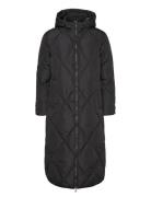 Onlnewtamara X-Long Quilted Coat Cc Otw Fôret Kåpe Black ONLY