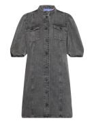 Anniecras Dress Denim Kort Kjole Grey Cras