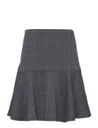 Skirt Jolin Check Kort Skjørt Grey Lindex