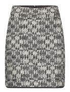 Check Boucle Skirt Kort Skjørt Black Karl Lagerfeld