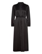 Vmmerle L/S Ancle Shirt Dress Wvn Exp Maxikjole Festkjole Black Vero M...