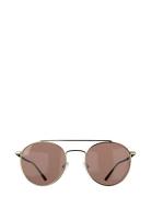 Lori Gold Brown Pilotsolbriller Solbriller Gold Corlin Eyewear