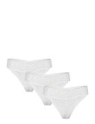 48113Pk - Original Rise Thong - 3 Pack Stringtruse Undertøy White Hank...