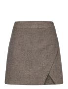 Yasfudge Hw Short Skirt - Pb Kort Skjørt Brown YAS