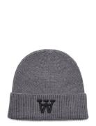 Vin Logo Beanie Accessories Headwear Beanies Grey Double A By Wood Woo...