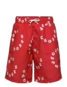 Bobo Choses Circle All Over Swim Bermuda Shorts Badeshorts Red Bobo Ch...