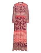 Neell Maxi Dress Ls Maxikjole Festkjole Red Lollys Laundry