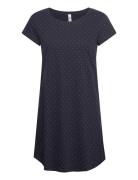 Nightdress Big Tee Aop Dots Nattkjole Navy Lindex