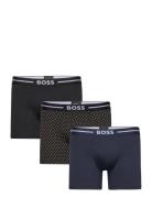 Boxerbr 3P Bold Des Boksershorts Blue BOSS