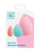 Ilu Sponges Mini Medium Large 3Pcs Sminkesvamp Sminke Nude ILU