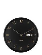 Wall Clock Data Flip Iron Black Home Decoration Watches Wall Clocks Bl...