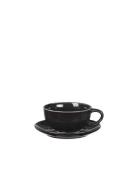 Cup With Saucer Nordic Coal Home Tableware Cups & Mugs Coffee Cups Bla...