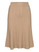 Knit Flared Mini Skirt Knelangt Skjørt Beige REMAIN Birger Christensen