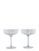 Mizu Coupe Glass - Pack Of 2 Home Tableware Glass Champagne Glass Nude...