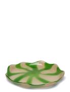 Plate Curve M Home Decoration Decorative Platters Green Byon