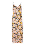 Dustinmd Print Strap Dress Knelang Kjole Brown Modström