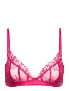 Lieke Triangle Bralette Lingerie Bras & Tops Soft Bras Bralette Pink H...