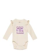 Hmllilli Body L/S Langermet Bodysuit Cream Hummel