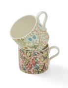 Morris & Co - Blackthorn & Golden Lily Set Of 2 Mugs Home Tableware Cu...