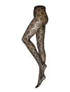 Tights Net Flower Repetitive Lingerie Pantyhose & Leggings Black Linde...