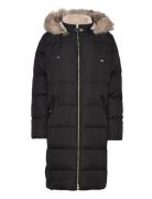 Faux Fur–Trim Hooded Down Coat Fôret Kåpe Black Lauren Ralph Lauren