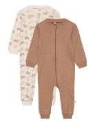 Nightsuit -Zipper Pyjamas Sie Jumpsuit Multi/patterned Pippi