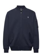 Double-Knit Bomber Jacket Bomberjakke Jakke Blue Polo Ralph Lauren